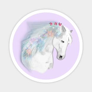 Horse Lovers Majestic White Horse Magnet